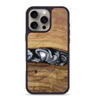 iPhone 16 Pro Max Wood Phone Case - Brooks (Black & White, 746424)