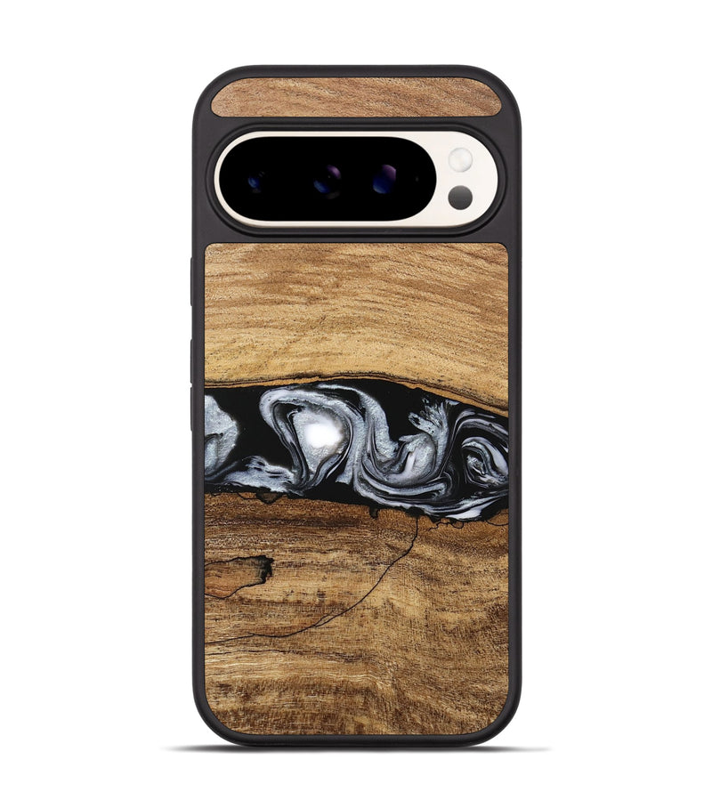 Pixel 9 Pro Wood Phone Case - Brooks (Black & White, 746424)