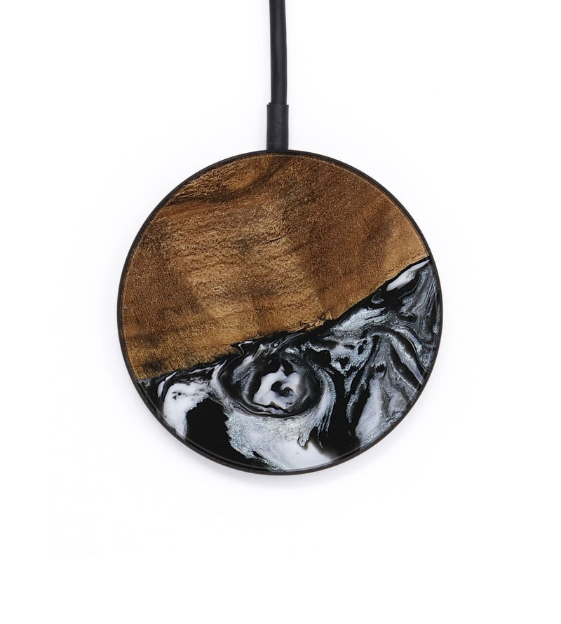 Circle Wood Wireless Charger - Camryn (Black & White, 746425)