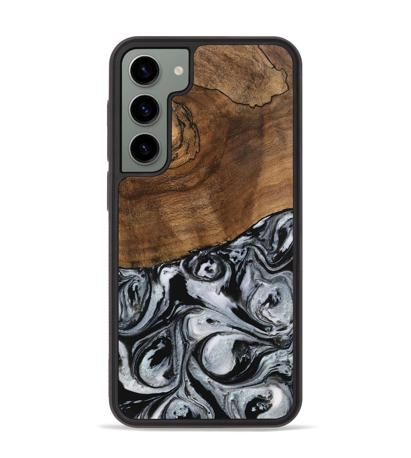 Galaxy S23 Plus Wood Phone Case - Camryn (Black & White, 746425)