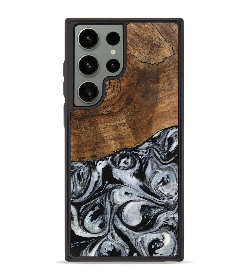 Galaxy S23 Ultra Wood Phone Case - Camryn (Black & White, 746425)