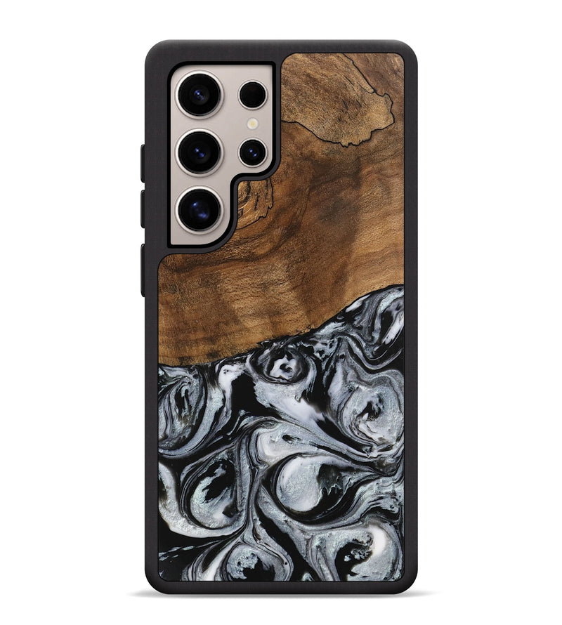 Galaxy S25 Ultra Wood Phone Case - Camryn (Black & White, 746425)