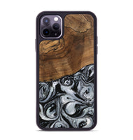 iPhone 11 Pro Max Wood Phone Case - Camryn (Black & White, 746425)