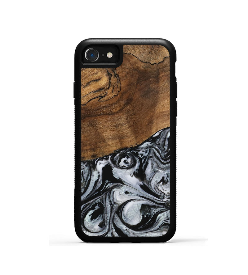 iPhone SE Wood Phone Case - Camryn (Black & White, 746425)