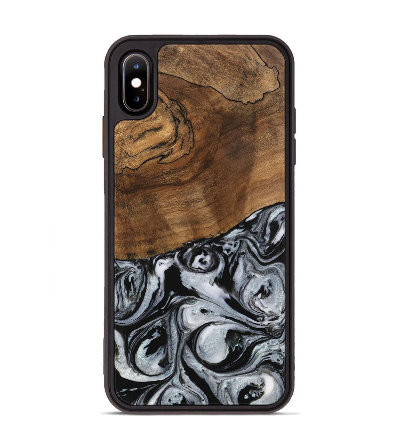 iPhone Xs Max Wood Phone Case - Camryn (Black & White, 746425)