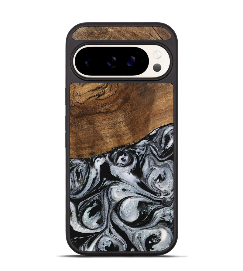 Pixel 9 Wood Phone Case - Camryn (Black & White, 746425)