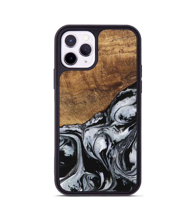 iPhone 11 Pro Wood Phone Case - Kasen (Black & White, 746426)