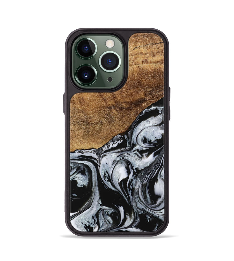 iPhone 13 Pro Wood Phone Case - Kasen (Black & White, 746426)