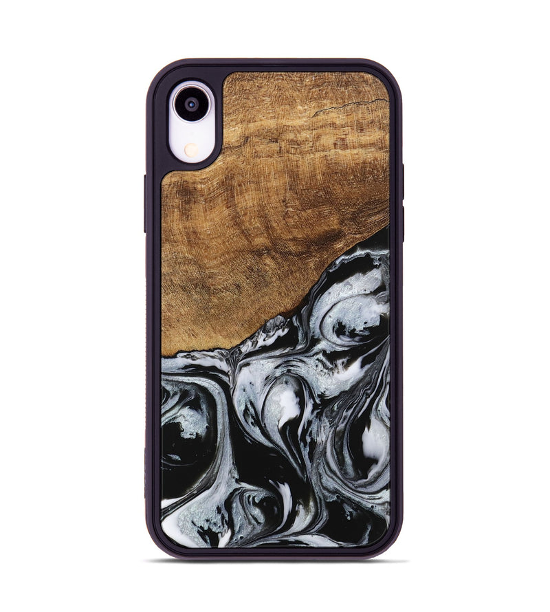 iPhone Xr Wood Phone Case - Kasen (Black & White, 746426)