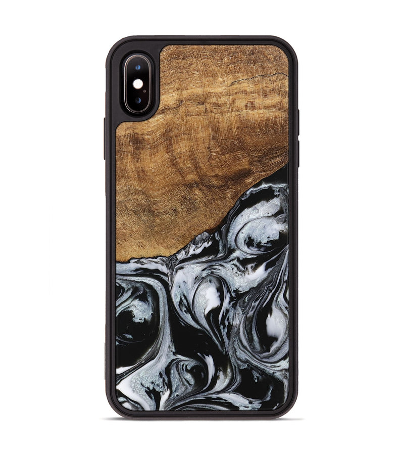 iPhone Xs Max Wood Phone Case - Kasen (Black & White, 746426)