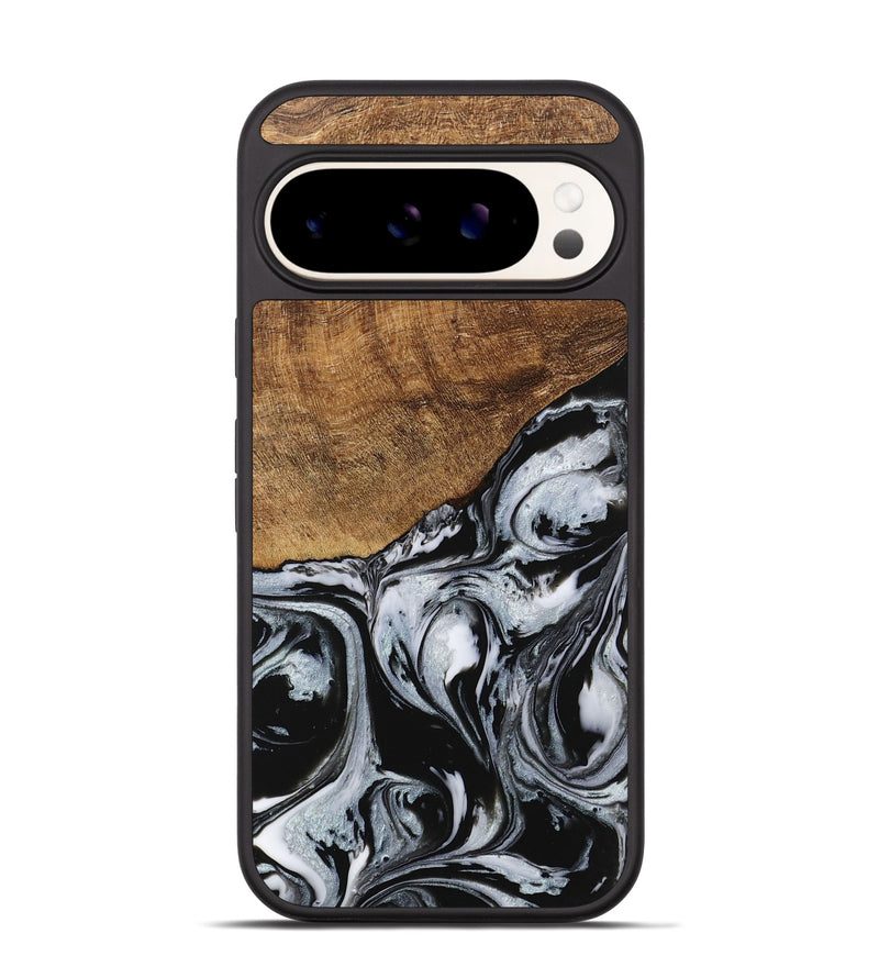 Pixel 9 Pro Wood Phone Case - Kasen (Black & White, 746426)