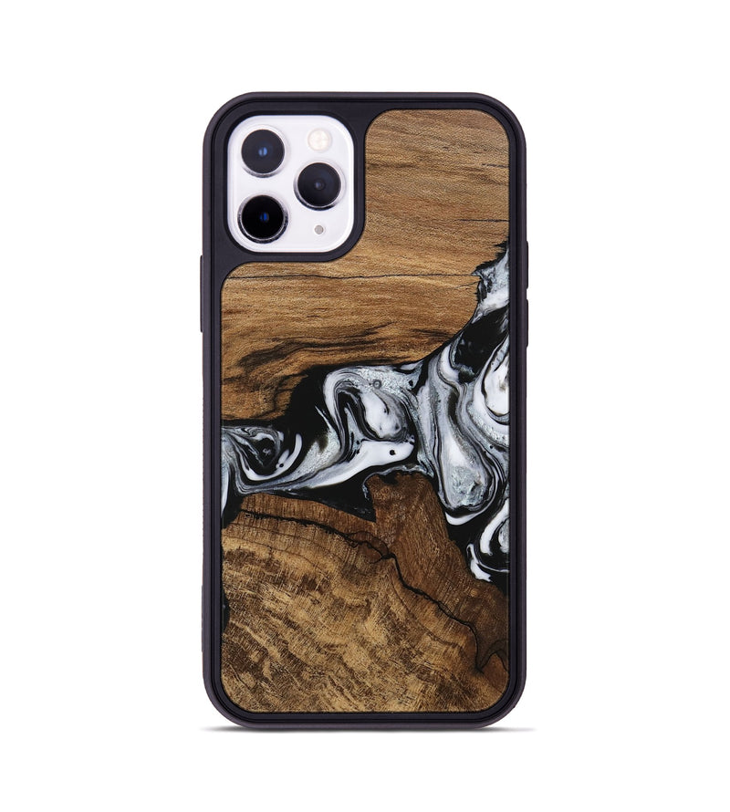 iPhone 11 Pro Wood Phone Case - Jaliyah (Black & White, 746427)