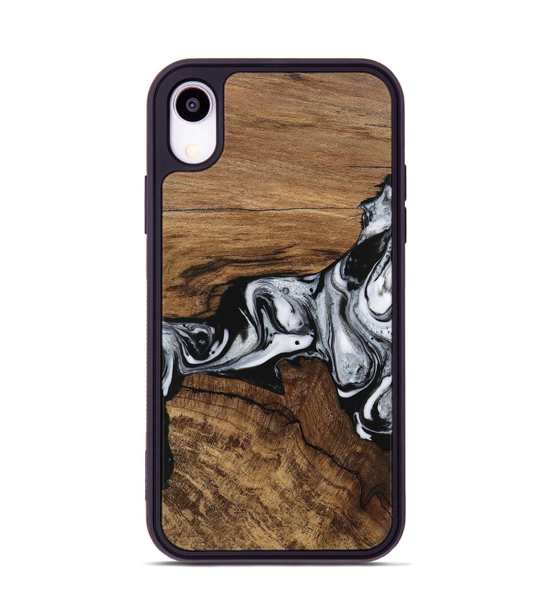 iPhone Xr Wood Phone Case - Jaliyah (Black & White, 746427)