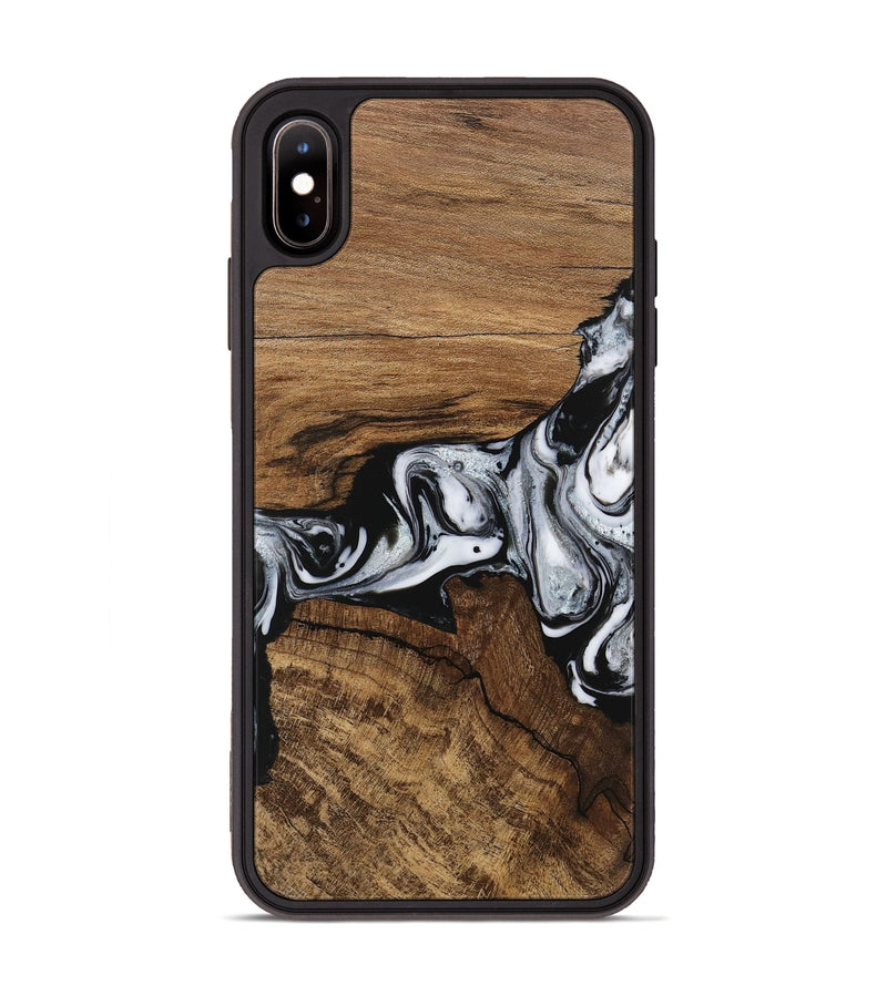 iPhone Xs Max Wood Phone Case - Jaliyah (Black & White, 746427)