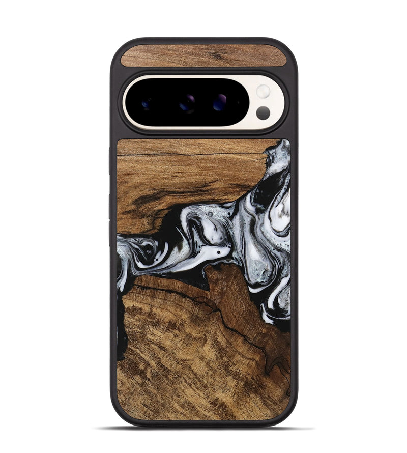 Pixel 9 Pro Wood Phone Case - Jaliyah (Black & White, 746427)