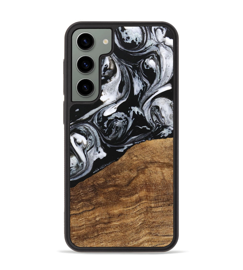 Galaxy S23 Plus Wood Phone Case - Damari (Black & White, 746428)