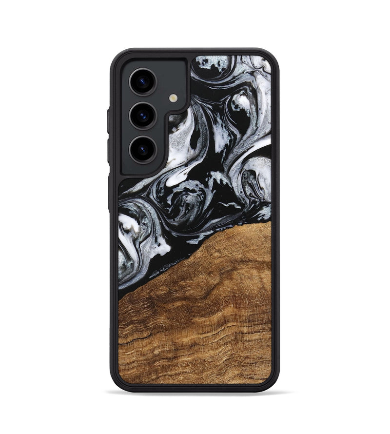 Galaxy S24 Wood Phone Case - Damari (Black & White, 746428)