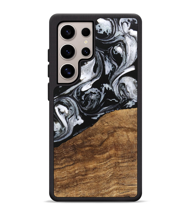 Galaxy S25 Ultra Wood Phone Case - Damari (Black & White, 746428)