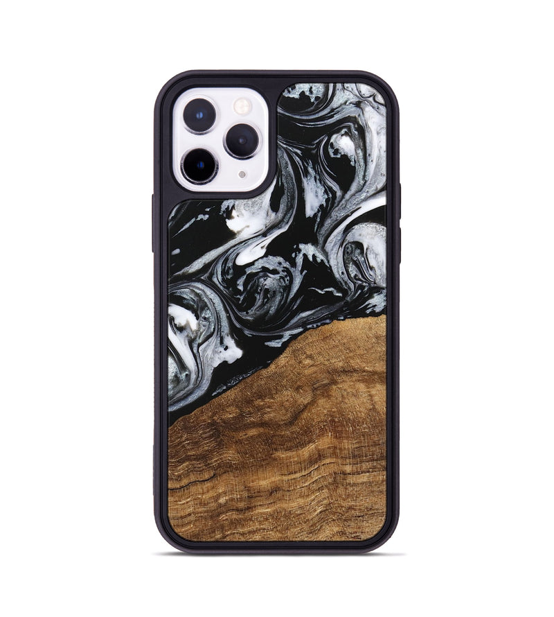 iPhone 11 Pro Wood Phone Case - Damari (Black & White, 746428)