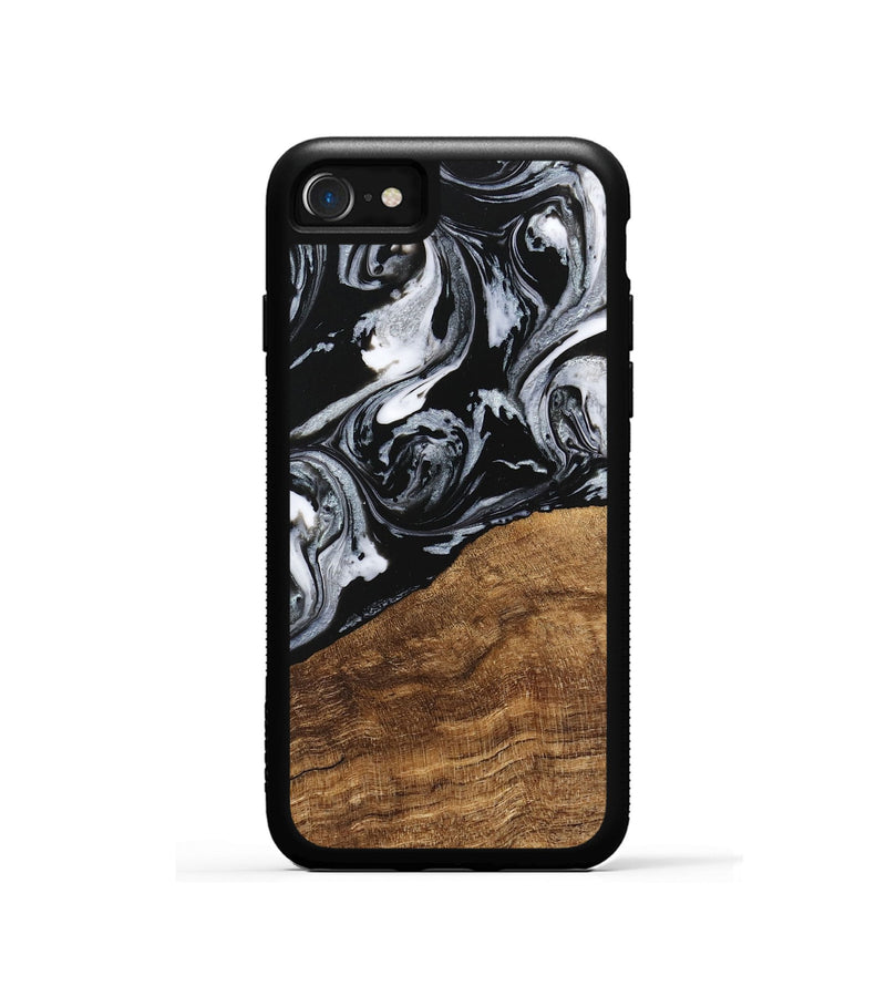 iPhone SE Wood Phone Case - Damari (Black & White, 746428)