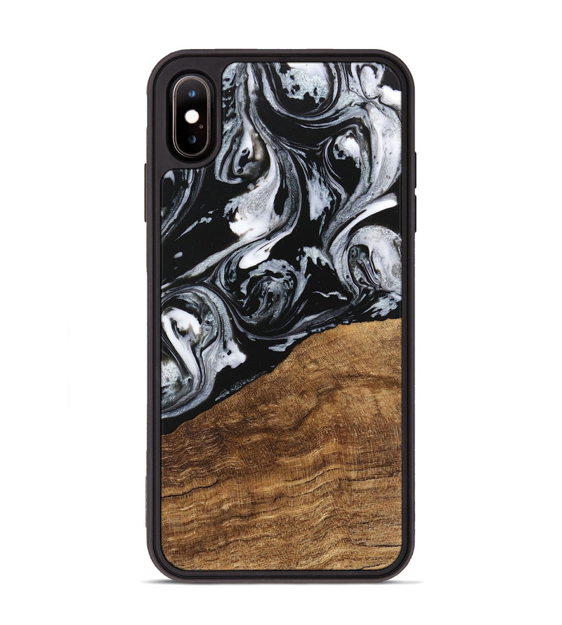 iPhone Xs Max Wood Phone Case - Damari (Black & White, 746428)