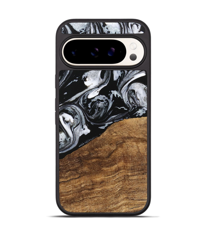 Pixel 9 Wood Phone Case - Damari (Black & White, 746428)