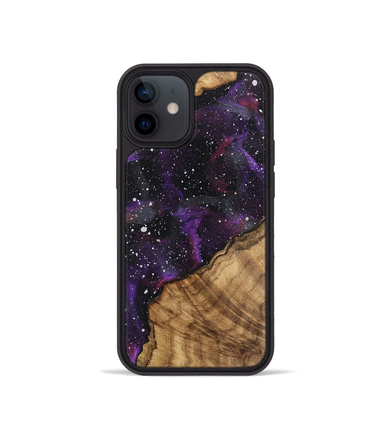 iPhone 12 mini Wood Phone Case - Pansy (Cosmos, 746429)