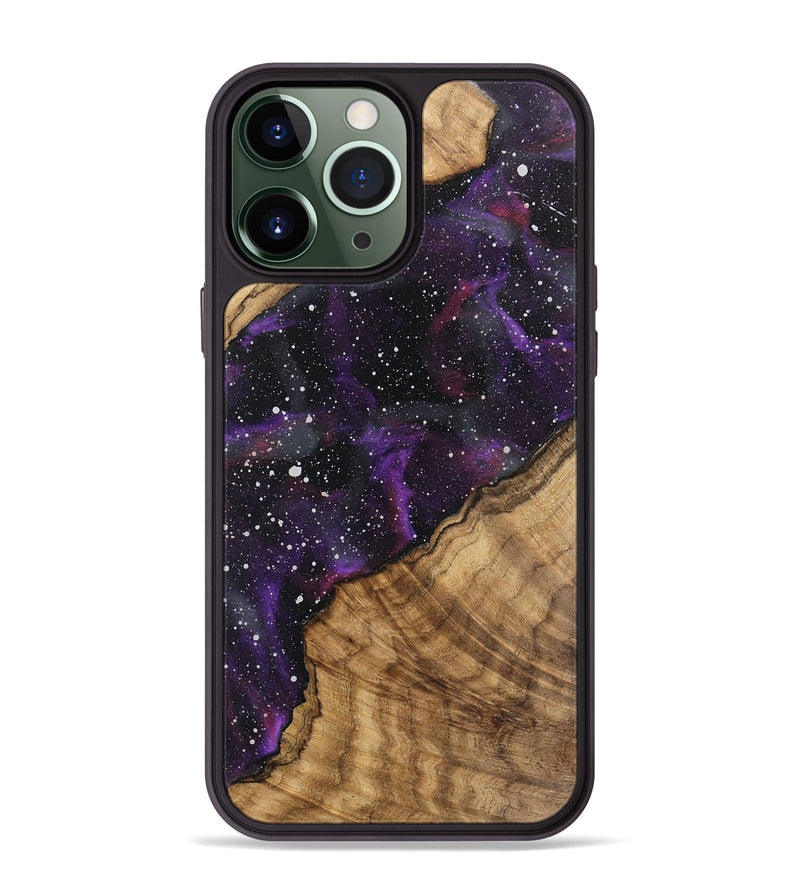 iPhone 13 Pro Max Wood Phone Case - Pansy (Cosmos, 746429)