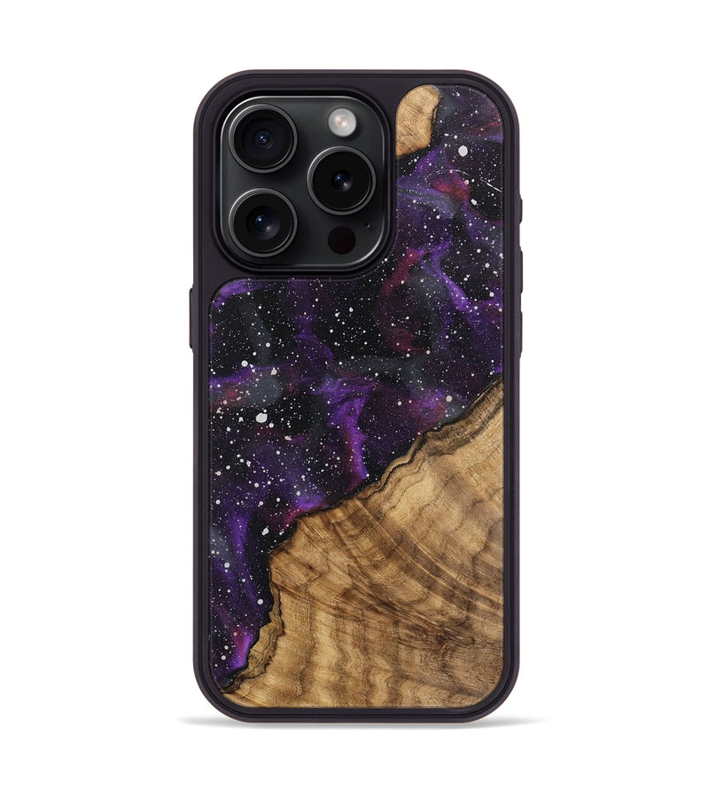 iPhone 15 Pro Wood Phone Case - Pansy (Cosmos, 746429)