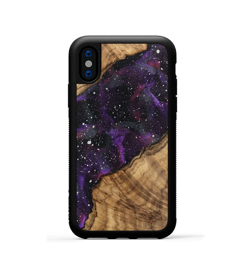 iPhone Xs Wood Phone Case - Pansy (Cosmos, 746429)