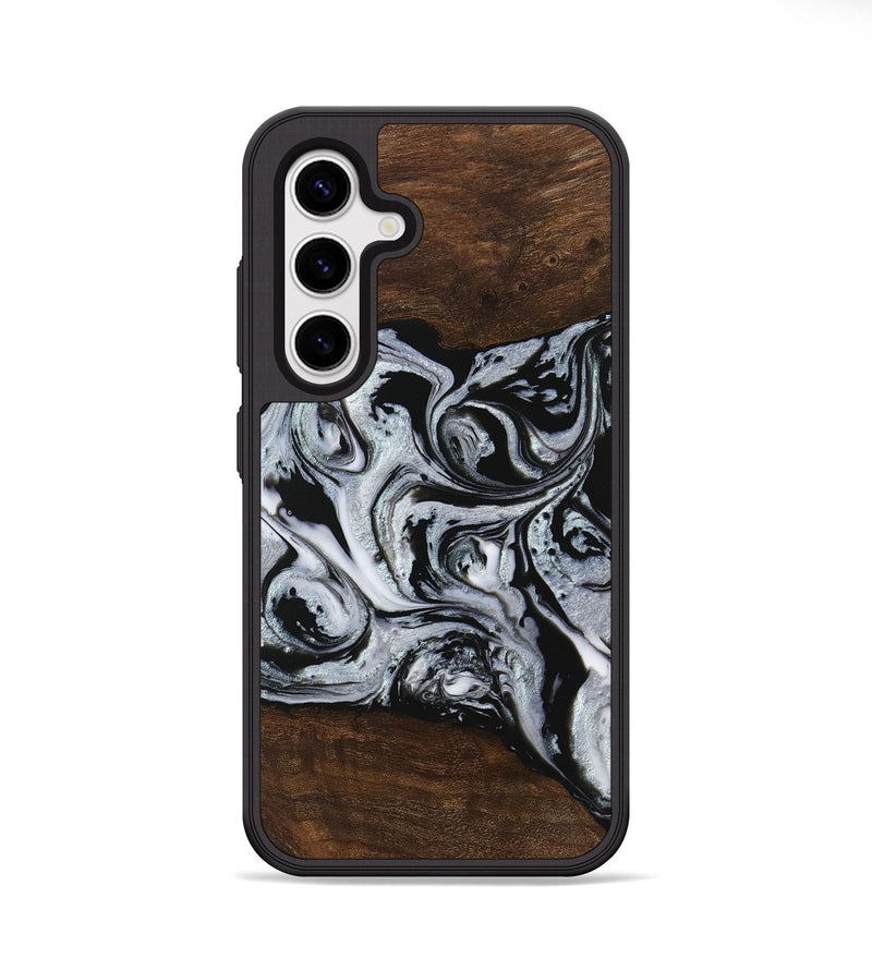 Galaxy S25 Wood Phone Case - Kyan (Black & White, 746432)