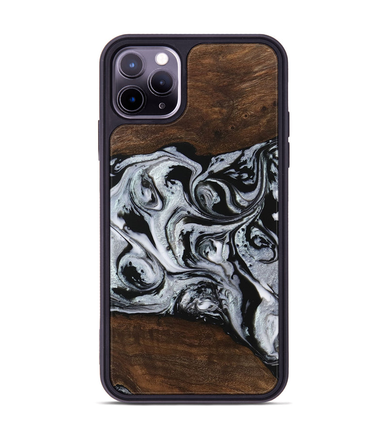 iPhone 11 Pro Max Wood Phone Case - Kyan (Black & White, 746432)