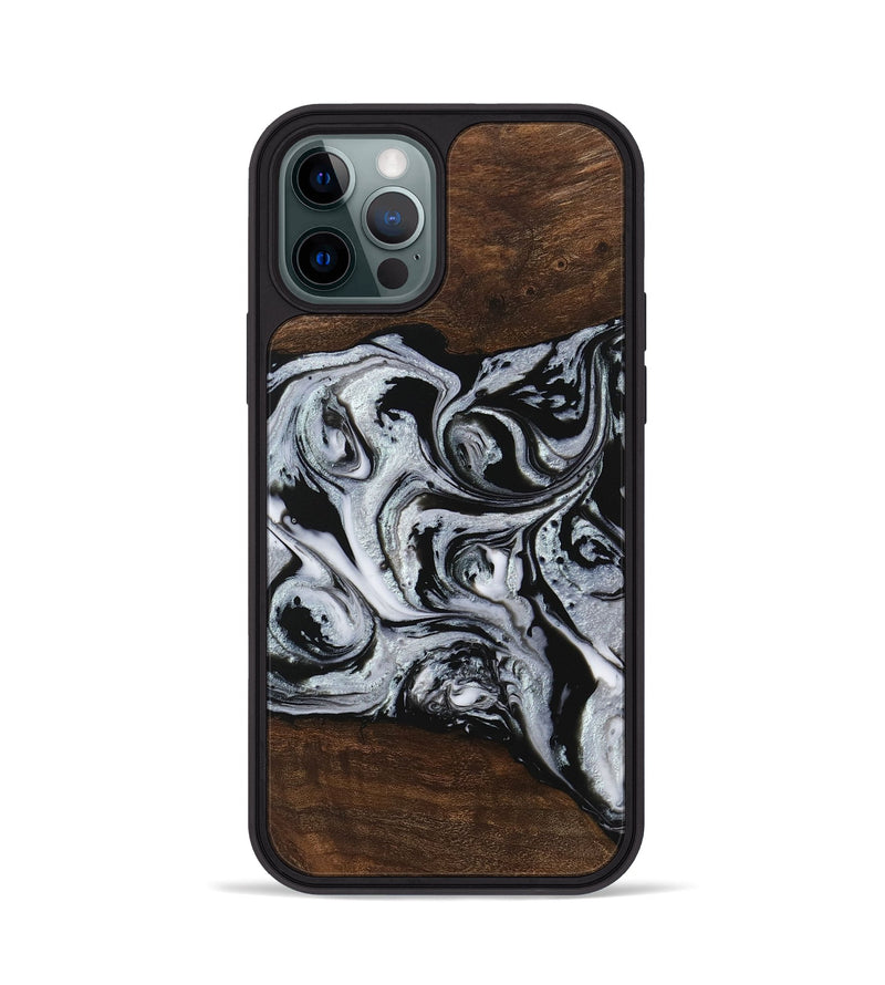 iPhone 12 Pro Wood Phone Case - Kyan (Black & White, 746432)