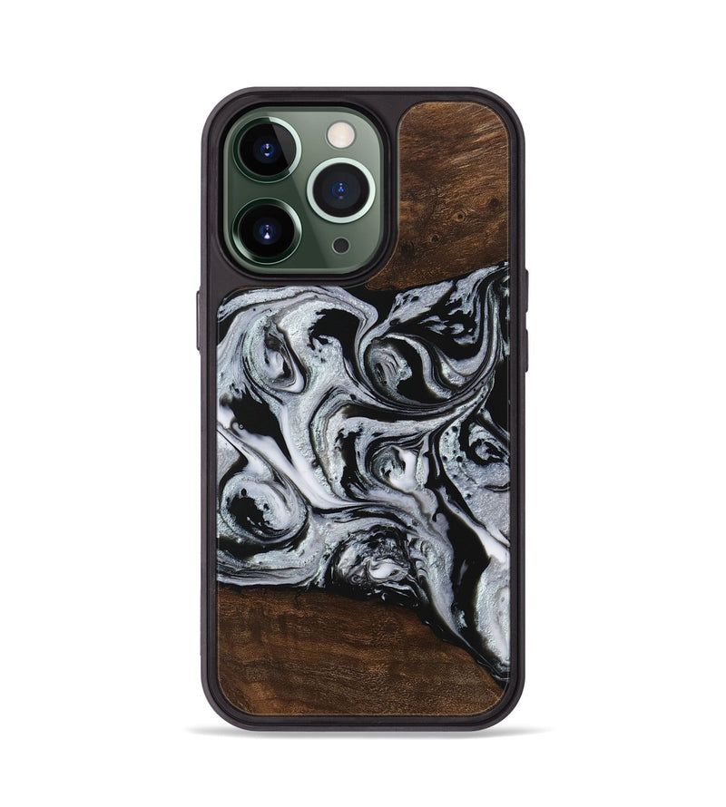 iPhone 13 Pro Wood Phone Case - Kyan (Black & White, 746432)