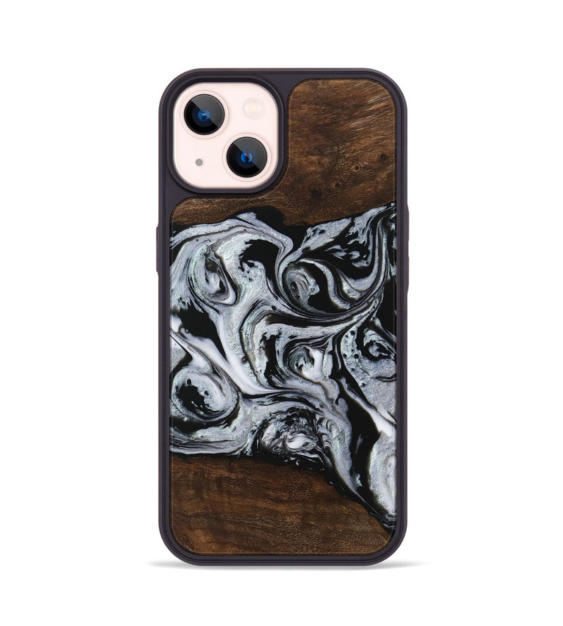 iPhone 14 Wood Phone Case - Kyan (Black & White, 746432)