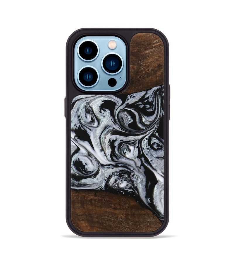 iPhone 14 Pro Wood Phone Case - Kyan (Black & White, 746432)