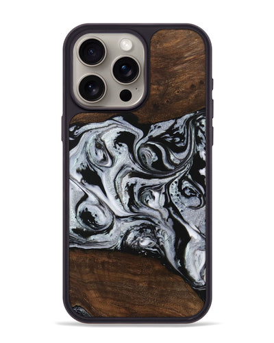 iPhone 15 Pro Max Wood Phone Case - Kyan (Black & White, 746432)