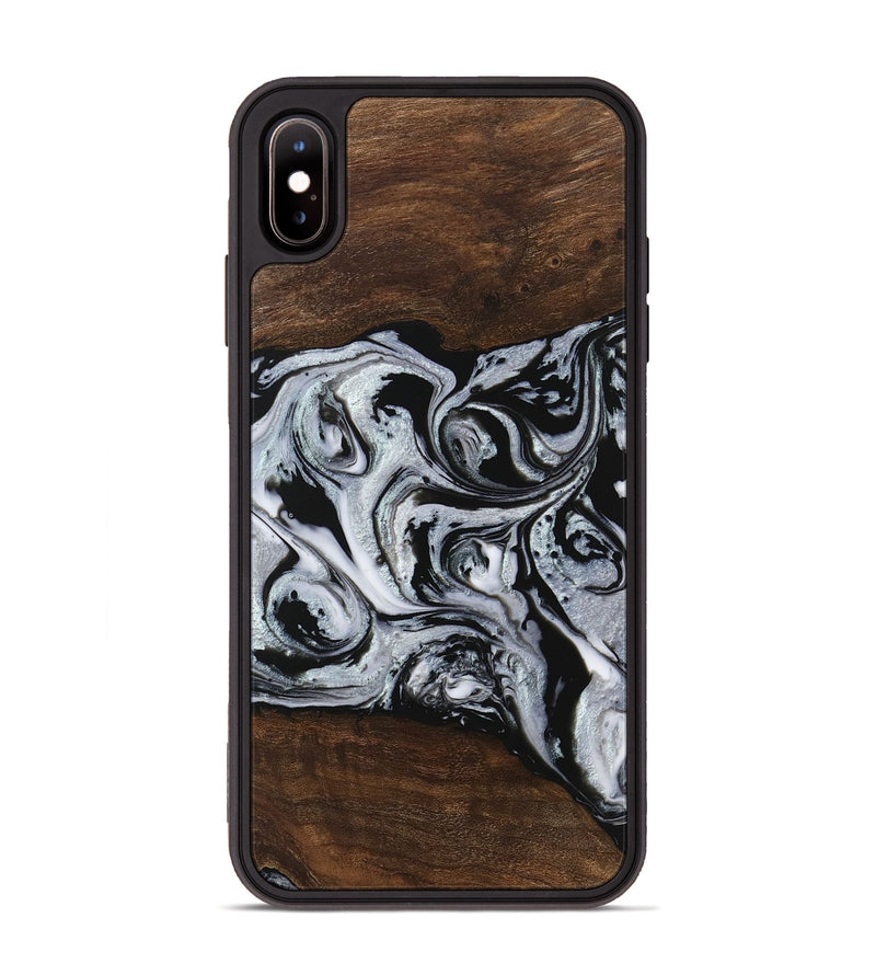 iPhone Xs Max Wood Phone Case - Kyan (Black & White, 746432)