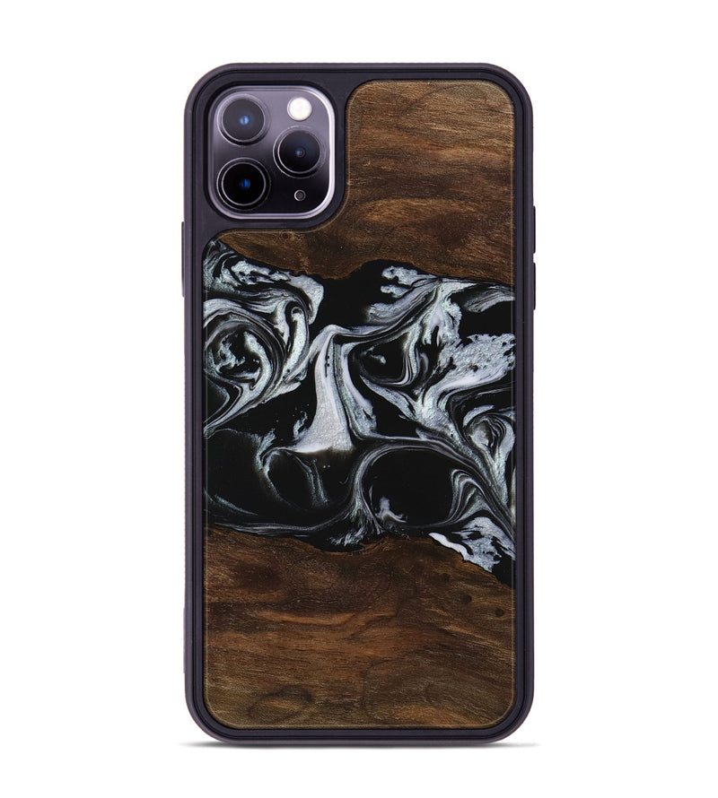 iPhone 11 Pro Max Wood Phone Case - Harris (Black & White, 746433)