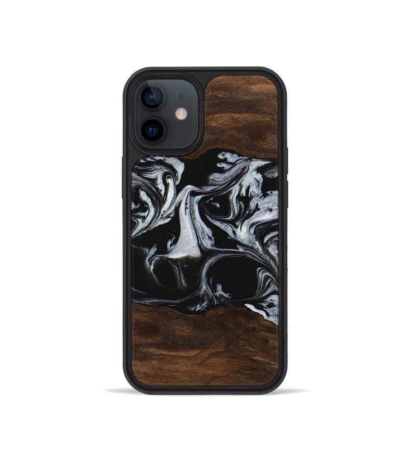 iPhone 12 mini Wood Phone Case - Harris (Black & White, 746433)