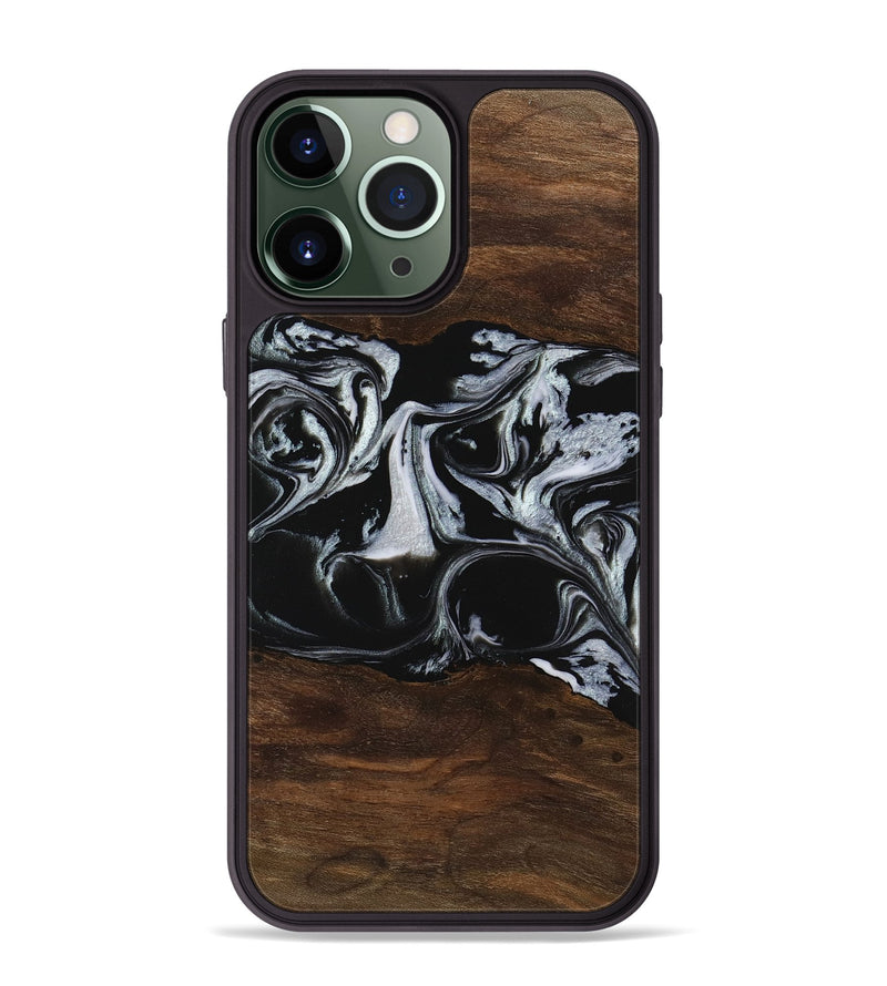 iPhone 13 Pro Max Wood Phone Case - Harris (Black & White, 746433)