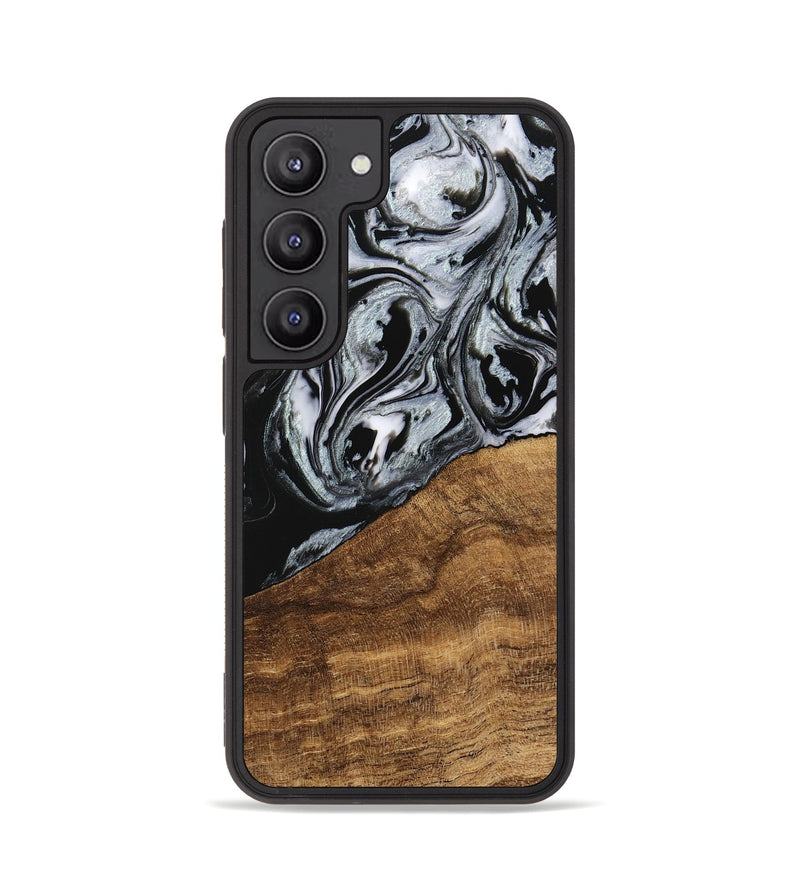 Galaxy S23 Wood Phone Case - Jakayla (Black & White, 746434)