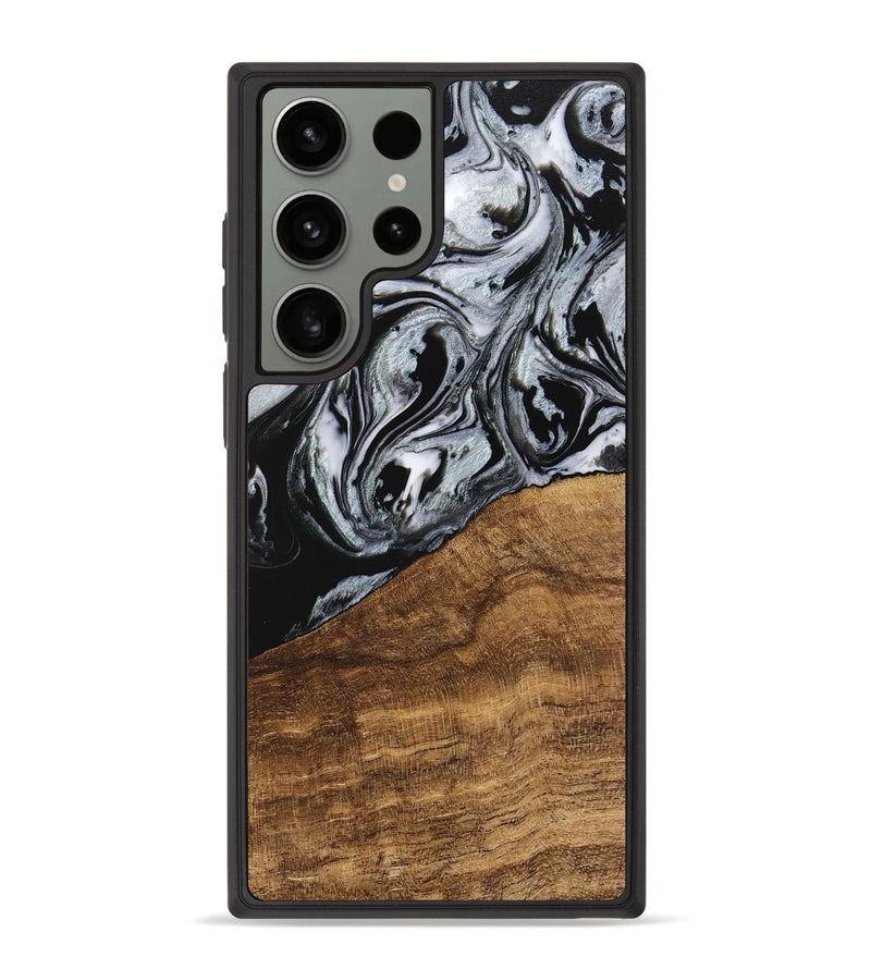 Galaxy S23 Ultra Wood Phone Case - Jakayla (Black & White, 746434)