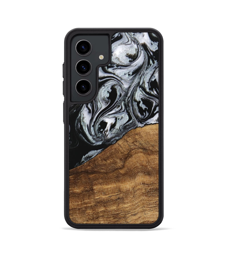 Galaxy S24 Wood Phone Case - Jakayla (Black & White, 746434)