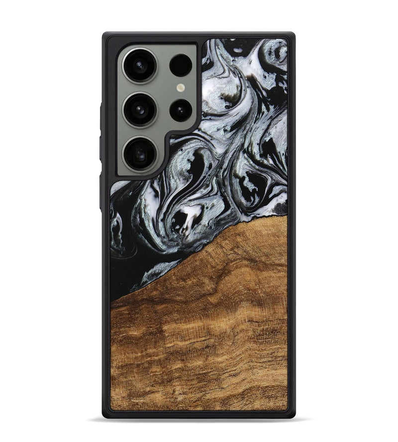 Galaxy S24 Ultra Wood Phone Case - Jakayla (Black & White, 746434)