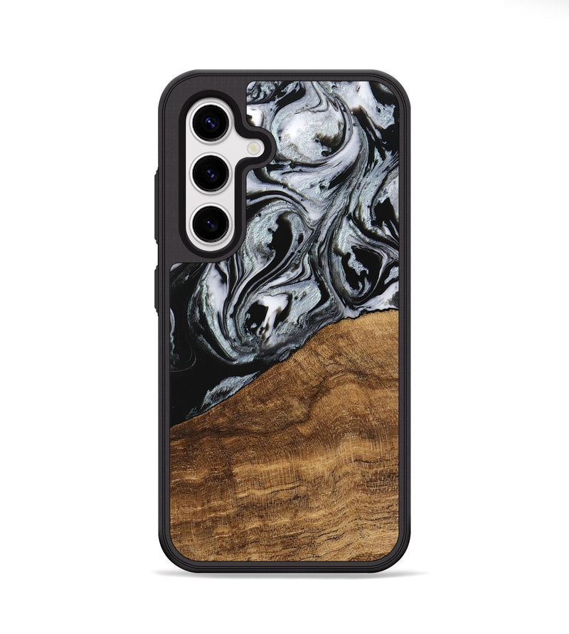 Galaxy S25 Wood Phone Case - Jakayla (Black & White, 746434)