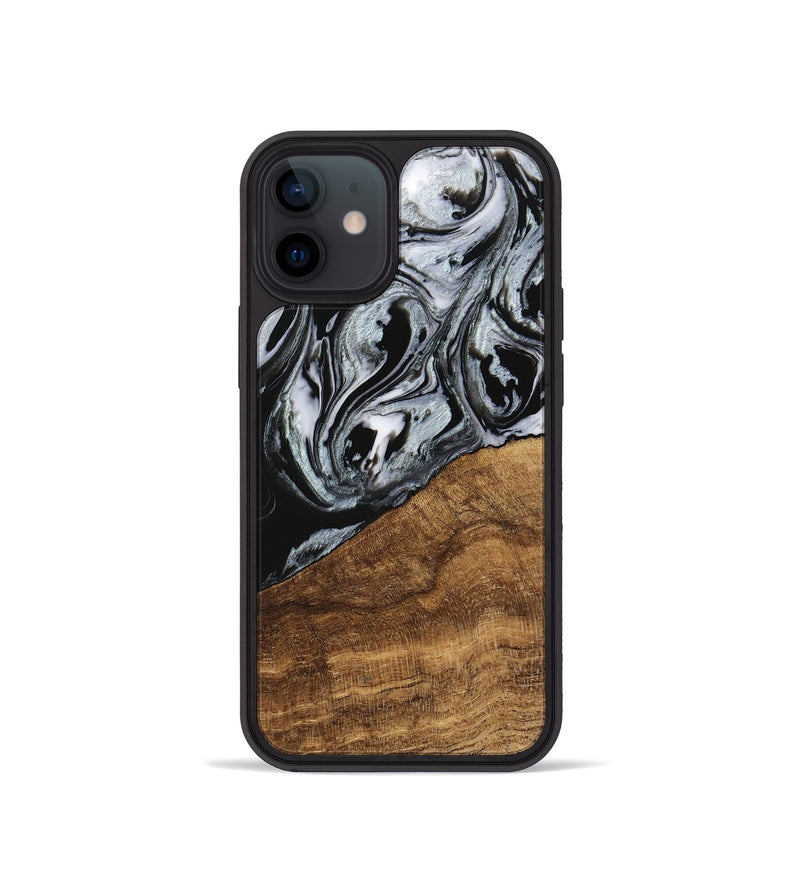 iPhone 12 mini Wood Phone Case - Jakayla (Black & White, 746434)