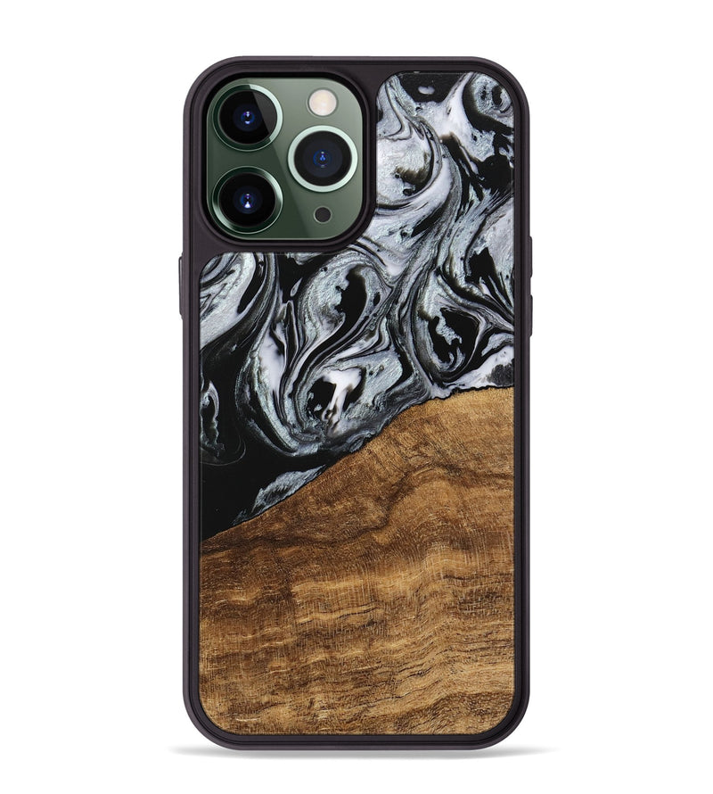 iPhone 13 Pro Max Wood Phone Case - Jakayla (Black & White, 746434)