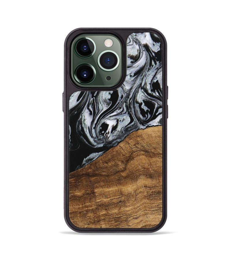 iPhone 13 Pro Wood Phone Case - Jakayla (Black & White, 746434)