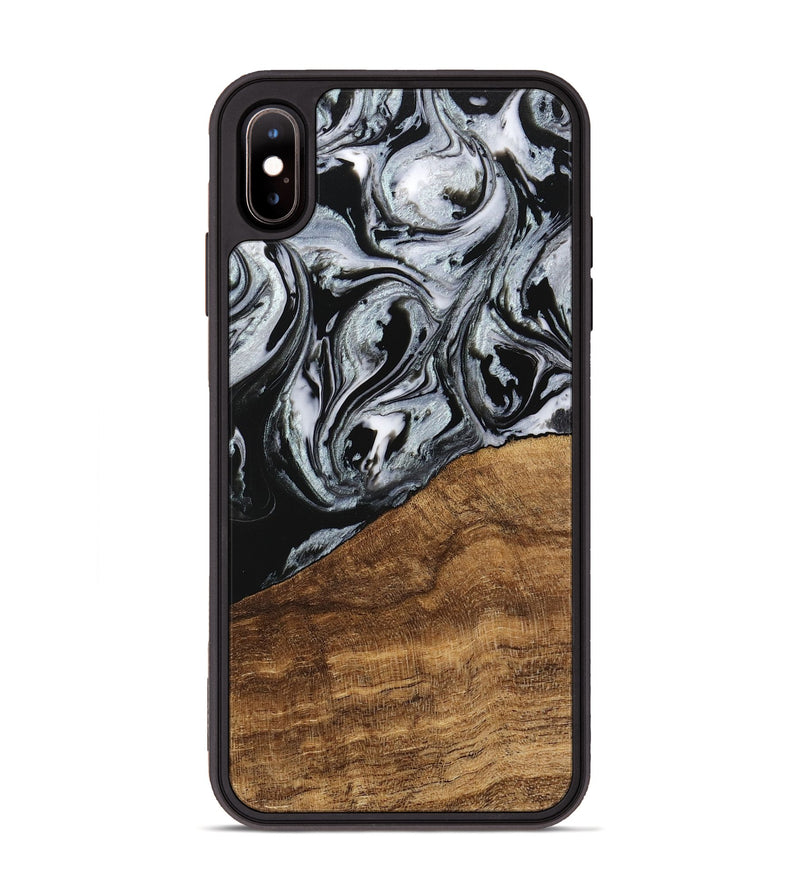 iPhone Xs Max Wood Phone Case - Jakayla (Black & White, 746434)